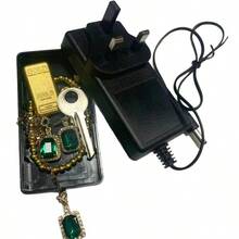 秘密隐藏储物盒，假充电器，适配器，电流分流器保险箱，用于存放贵重物品、现金、珠宝和其他秘密隔间 - 查看 6