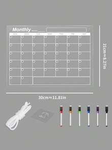 亚克力悬挂式月/周计划白板，可擦写日历，留言板 - 懸掛亞克力板 - 查看 17