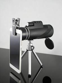 40X60 High Power HD Monocular Telescope For Adults - Nitrogen-Filled Waterproof Fogproof, FMC Lens & BAK4 Prism With Smartphone Holder & Tripod, Ideal For Birdwatching/Hunting/Concert/Hiking/Travelling - 黑色 - 查看 4