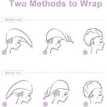 Ręcznik do włosów, 2 sztuki, turban z mikrofibry, superchłonny, szybkoschnący, z guzikami - Wielokolorowe - Zobacz 6