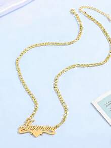 1pc Customized Color Photo 304 Stainless Steel Necklace, A Simple Personalized Gift. Personalized Printed Image Pendant, 304 Stainless Steel Jewelry Suitable For Family, Couples, Father's Day Gift. Customized Color Photo Necklace Can Be Engraved With Image - Multicolor 33 - View 2