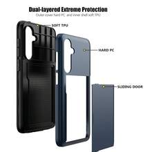 Wallet Case With Card Slots And Stand For Samsung S25 Ultra, S24 Ultra, S23 Ultra, A35, A55, A56 / 15, 14, 13, 12, 11, 16 Pro Max Plus, Dual-Layer Hard Protective Cover - Navy Blue - View 3