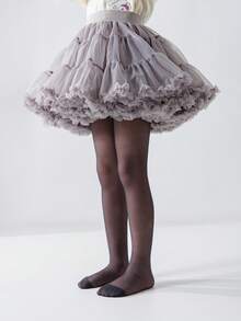 1件装女童/儿童透明连裤袜，休闲轻便舒适肤色舞蹈袜，多功能透气柔软不透明连裤袜，适合日常穿着、休闲活动、舞台表演、节日礼物、情人节 - 白色 - 查看 10