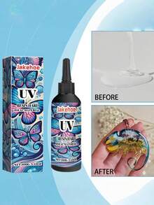 Pegamento de resina UV DIY, resina de cristal transparente, resina de curado UV, pegamento de secado rápido - Multicolor - Ver 12