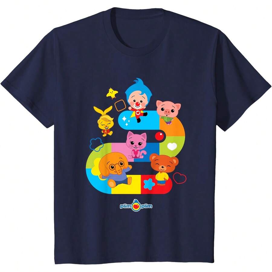 Plim Plim The Kindness Hero - Colourful Designs For T-Shirt All Seasons,220g Pure Cotton Single-Sided Printed Crew Neck Short-Sleeved T-Shirt,Unisex Top,Base Layer - 顏色8 - 查看 1