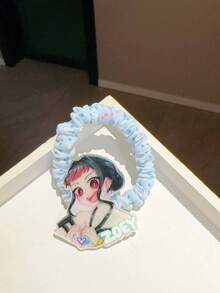 asmodee 1pc Cartoon Character Cute K-Pop Hair Clip Hair Tie Creative K-Pop Hair Accessory, Birthday Holiday Theme Scrunchie, Valentine's Day Party Small Gift - Multicolor - View 15