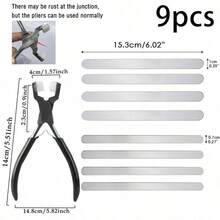 KLONKEE 一套腕印工具套装，包含1个印刷工具和24个空白铝制腕印，适用于珠宝制作和弧形金属冲压工具套装 - 彩色 - 查看 15