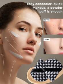 20PCS Multi-Purpose Triangle Powder Puffs: Soft Non-Irritating Puffs For Powder, Cushion & Daily Makeup Refreshing - Black - View 4