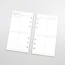 40张A6/A7/M5极简主义8格周计划表替换装，活页纸，交叉页面设计，适用于日记、笔记本、学习计划、习惯追踪、计划本等。 - 八分格 - 查看 9