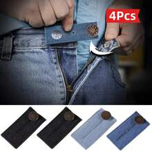 1/2/4件装裤子加长器，带纽扣的牛仔裤腰部加长器，弹性腰部调节器，腰带加长器，缝纫配件 - 彩色 - 查看 22