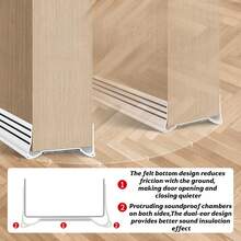 1 pieza Tira de sellado de puerta flexible de 93cm de largo, a prueba de colisiones, a prueba de sonido y a prueba de viento - A - Ver 9