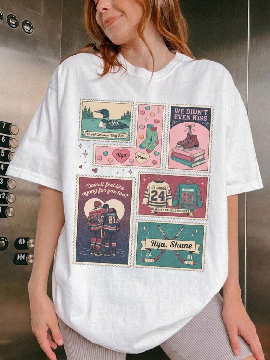Heated Rivalry Connor & Ilya Shirt, Hollander Rozanov LGBT Love Tee,Hockey Romance Fan - trắng - Xem 1