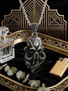 1件新款时尚复古创意章鱼海怪头吊坠项链男女通用个性化饰品 - 時尚 - 查看 1