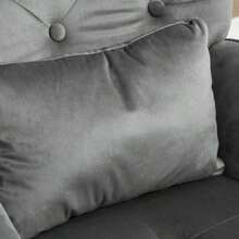 Rocking Chair With Footrest, Reclining Chair With Cushions, Velvet Look, Wingback Chair With Wooden Legs For Bedroom Or Living Room, 66 X 96 X 101 Cm, Dark Grey - Grey - View 7