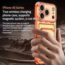 1pc Transparent Card Holder Case With Card Slots, Full Body Protective TPU Phone Case Compatible With Apple 17 Pro/17 Pro Max/ Air/17/16 Pro/16 Pro Max/16 Plus/16/16E And Galaxy S26 Ultra/S26 Plus/S26/S26 Edge/S25 Ultra/S25 Plus/S25/S25 Edge/S25 FE/A57/A37 A17/A07/A56/A36/A26/A55/A35/A25/A15 - Clear - View 6