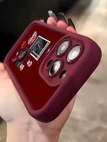Funda para teléfono con diseño de coche de carreras, compatible con fundas ,  17,  16 Pro Max,  15 Pro Max,  13 y  12. Funda de TPU de cobertura total, resistente a golpes y caídas, en un solo paquete. Resistente al agua, a las caídas, a los arañazos, elegante y a la suciedad. Un regalo ideal para familiares, amigos, pareja, novios/novias y para San Valentín. - Burdeos - Ver 5