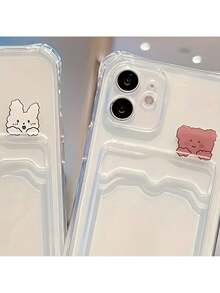 1pc Transparent Card Slot Stand Phone Case Compatible With IPhone 15, 14, 13, 12, 11 Pro Max, 14 Plus, Transparent Wallet Silicone Shockproof Back Cover Waterproof Anti-Fall Scratch ResistantFOR-YOUR-BELOVED-PHONE Christmas Gifts Christmas Gifts,Valentine's Day Gift,Valentine's Day Phone Case,Cute Phone Case - 款式2(1件) - 查看 6