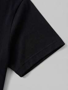 Áo thun nam tay ngắn cổ tròn kiểu ombre - màu đen - Xem 6