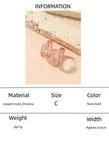 2件套优雅钻石耳环，简约风格，适合日常约会、婚礼等场合佩戴。 - 彩色 - 查看 9