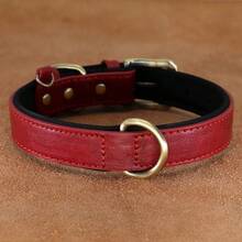1pc Brown Adjustable Pu Leather Dog Collar With Soft Microfiber Lining For Small & Medium Dogs - Brown - View 17