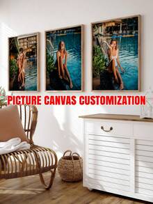 Bộ 3 tranh in trên vải canvas theo yêu cầu, tranh treo tường không khung, tranh nghệ thuật canvas có khung ấm cúng, quà lưu niệm đám cưới, quà tặng Ngày của Mẹ/Ngày của Cha, quà kỷ niệm cá nhân hóa, thích hợp cho Lễ Phục Sinh, đám cưới, Ngày của Mẹ, Ngày của Cha, lễ tốt nghiệp, trang trí phòng, có thể tùy chỉnh, trang trí phòng ngủ, quà tặng tùy chỉnh, tranh ảnh, hình ảnh, tranh nghệ thuật treo tường, quà tặng bạn thân, quà tặng gia đình, quà sinh nhật, quà tặng cho bạn trai, bạn gái, gia đình, người yêu, bạn bè - Nhiều màu - Xem 3