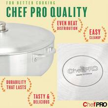 ALUMINUM CALDERO STOCK POT By Chef Pro, Durable Aluminum, Superior CooFKing Performance For Even Heat Distribution, Perfect For Serving Large/Small Groups, Riveted Handles, Commercial Grade, 5.1 Quart - Silver - View 5