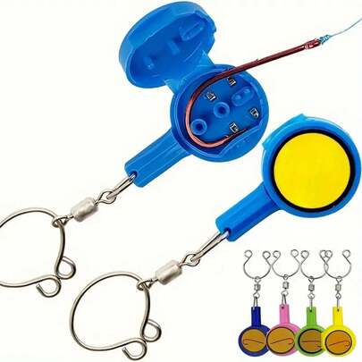 Durable Fishing Knot Tying Tool With Quick Hook Design - Ergonomic Handle Suitable For Ice Fishing And Fly Fishing Accessories - Perfect Gift For Father's Day, Labor Day And Teacher's Day, Colorful Handle | Sturdy Construction, Fishing Gear