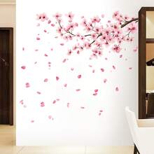 1件 30x60cm 浪漫櫻花枝花瓣牆貼，自黏式免膠水免鑽孔，玄關客廳牆面裝飾，少女風春季浪漫氛圍 - 多色 - 查看 1