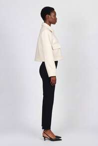 Naf Naf Beige Short Jacket Vestes Beige Fabric - Beige - View 2