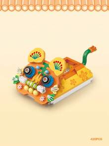 LOZ 400pcs/420pcs Traditional Chinese Culture Tiger Head Shoe Building Blocks Set, Qilin Assembling Blocks Model Toy, Lucky Blocks, Collectible Souvenir, Best Holiday & Birthday Gift - Multicolor - View 11