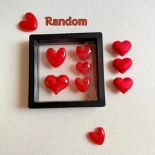 2pcs Modern Heart Shaped Refrigerator Magnets, Cute Decorative Stickers For Kitchen, Office, Whiteboard, Storage Cabinet, Dishwasher, Home Decor, Valentine's Day Gift - Multicolor - View 12