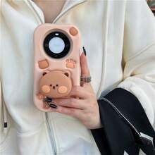 3D Cute Cartoon Bear Expandable Phone Holder Case Compatible With IPhone 16, 15, 14, 13, 12, 11 Pro/Pro Max, Galaxy S24 Ultra, S23 Ultra, A55, A72, A71, A54, A52, A51, A35, A34, A33, A32, A31, A30S, A50, A50S, A25, A24, A23, A22, A21S, A15, A14, A13, A12, Redmi Note 13 Pro 5G/4G, 10, 11S PRO, 9S, 8, Poco X6, X5 Pro, M6, A16 - Multicolor - View 1