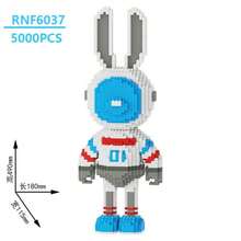 4100pcs Rabbit Series Building Blocks Toy, Candy Rabbit, Social Rabbit, Glasses Rabbit Building Blocks Toy Figurines, 3D Puzzle Toy Decorations, Perfect For Easter, Christmas, Halloween, Valentine's Day And Birthday Gifts - Multicolor - View 17
