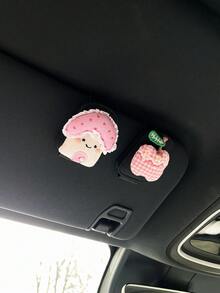Cute Cartoon Car Visor Clip, Sunglasses Holder, Receipt Organizer Clip For Car - A - View 12