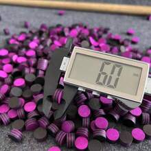 2个11毫米多层台球杆头，优质6层猪皮压制，手工制作，专业斯诺克和美式台球杆头，台球配件 - 紫色 - 查看 2