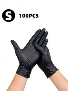 100/50/4pcs Disposable Nitrile Gloves, Black, Bright Pink - Latex & Powder Free, Suitable For Tattoo, Nail Salon, Cleaning, Nail Art Tools, Back To School, Kitchen, Bathroom Cleaning (Bagged) - Multicolor - View 24