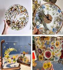Buzidao 80Pcs Pressed Flowers, Dried Flowers Natural Pressed Flowers Bulk For Resin Molds, Nail Art, Scrapbooking, Candle Holder, Jewelry Making, Real Dried Pressed Flowers DIY Crafts Supplies Kit - ColorB - 查看 4