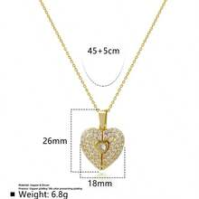 1pc Heart-Shaped Wings Necklace, Angel Wings Necklace, Memorial Wings Necklace, Personalized Angel Wings Necklace, Hidden Message Heart Pendant, Made Of Pure Silver - Multicolor - View 4