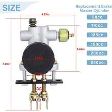 Cilindro Maestro Freno Hidráulico Para 90cc 110cc 125cc 150cc 200cc 250cc, Cilindro Maestro De Freno Hidráulico Para Karts De 90 Cc, 110 Cc, 125 Cc, 150 Cc, 200 Cc Y 250 Cc Sunl Bms, Kandi, Roketa, Kazuma Y Kinroad Atv - A - Ver 3