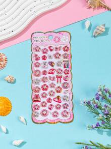 3D Cherry Blossom Stickers - DIY Decoration For Smartphones, Computers, And Tablets - Vibrant Colors, Adhesive, Smooth Surfaces, Perfect For Paper And Glass, Cute Stickers, Computer Decoration, Vibrant Designs, Smooth Surfaces. Perfect For Stationery Lovers, Scrapbookers, And Anyone Who Enjoys Exchanging And Sharing. - Multicolor - View 6
