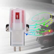 Phonograph Turntable Dual Moving Magnet Stereo Vinyl Record Player Stylus Needle - Negro - Ver 5