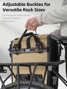 WEST BIKING 1件装自行车长途旅行包 12/20L-18/28L 大容量双层PVC防水耐磨支撑可折叠公路车山地车包 配有可拆卸加长肩带 - 多色 - 查看 5