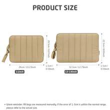 VALUEWIN 舒适蓬松笔记本电脑保护套，适用于 11、13.3、14、15.6 和 16 英寸笔记本电脑，绗缝蓬松笔记本电脑便携包，枕套式设计，兼容 MacBook Air M4 2025 M3 M2 M1、Pro M4 Pro/Max，卡其色 - 彩色 - 查看 4