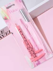 Juego de herramientas para el cuidado de las cejas 3 en 1: Rasuradora de cejas + Cepillo de pestañas + Cinta métrica corporal | Herramientas de recorte y moldeado precisas diseñadas para mujeres (portátiles y prácticas) - Artículos de belleza esenciales para un arreglo y estilo rápidos!, Regalos, Viaje, Cosas baratas, Artículos de viaje esenciales - Multicolor - Ver 2