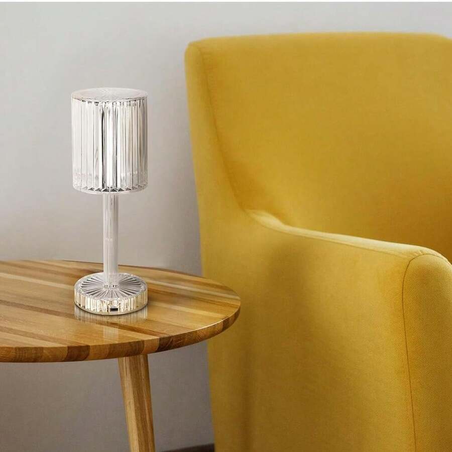 Lampe de table LED sans fil – éclairage d'ambiance au design moderne et minimaliste, idéale pour la terrasse, comme lampe de chevet et pour créer une atmosphère agréable lors des repas. (0,5 W, 8,5 x 23,5 cm, Type A) - Blanc - Voir 1