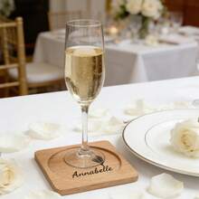 Customized Personalized Wooden Coasters With Customizable Text And Pattern Options, Hand Washable Heat-Resistant Coasters Suitable For Coffee, Tea, Valentine's Day, And Wedding Venues - Multicolor - View 9