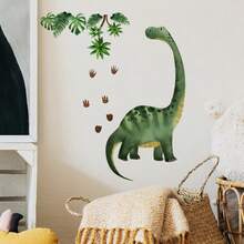 Calcomanía de dinosaurio autoadhesiva y fácil de aplicar, removible - Decoración de dinosaurio - Arte de pared con temática de dinosaurio y acabado mate para dormitorio y sala de estar - A - Ver 2
