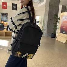High-Quality Backpack, Suitable For Middle/High School Students, Casual Commute & Travel, Large Capacity, Fashionable Design, Unisex - Black Star - View 5