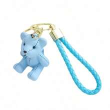 1pc Resin Plush Bear Keychain Pendant Ornament Keyring Creative Accessory - Multicolor - View 6