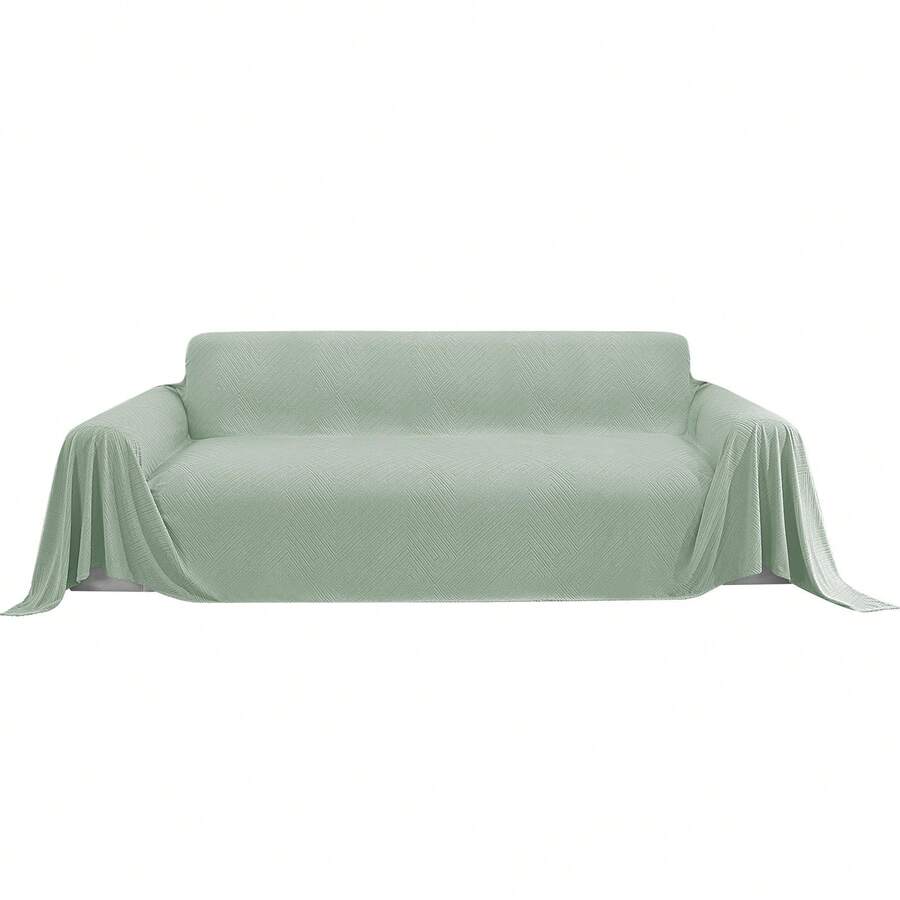 YSTYLE Sofabezug für 1/2/3/4-Sitzer, rutschfester Sofabezug, kratzfester Sofaschal für Katzen und Hunde, Möbeltuch, großer, fleckenabweisender Sofaschal - Pastellgrün - Übersicht 1